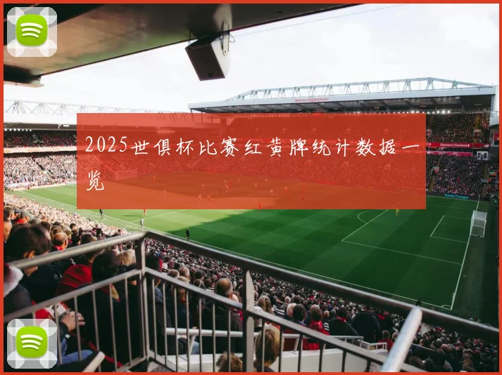 2025世俱杯比赛红黄牌统计数据一览